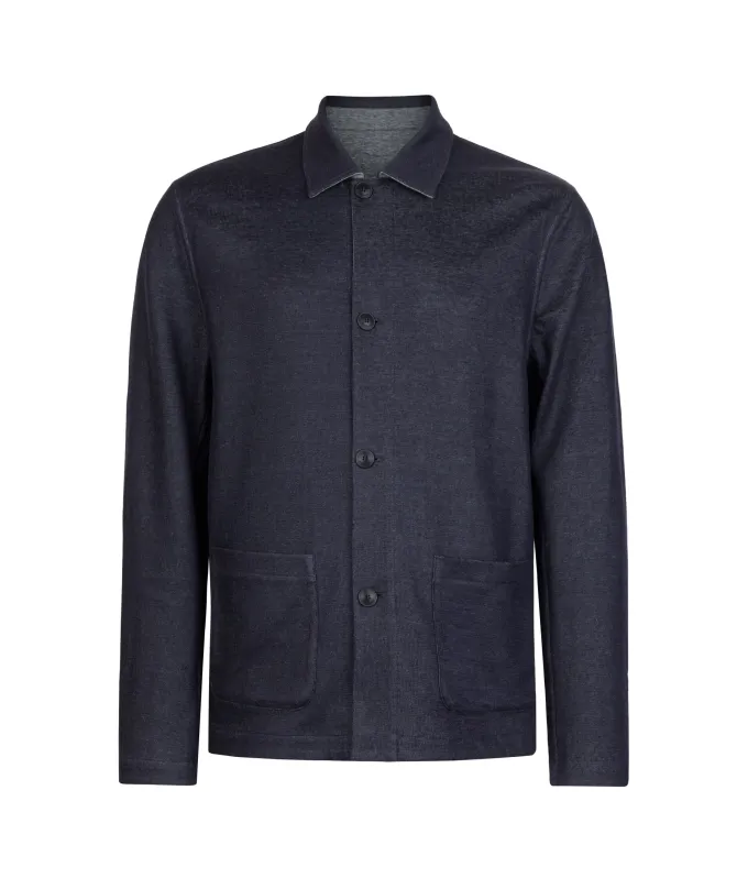 Giacca reversibile in cotone lino