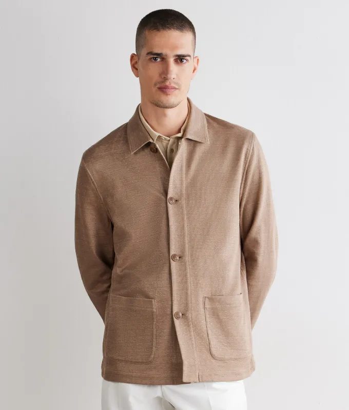 Giacca reversibile in cotone lino