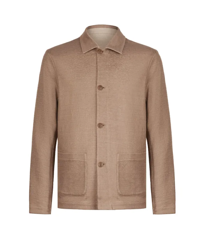 Giacca reversibile in cotone lino