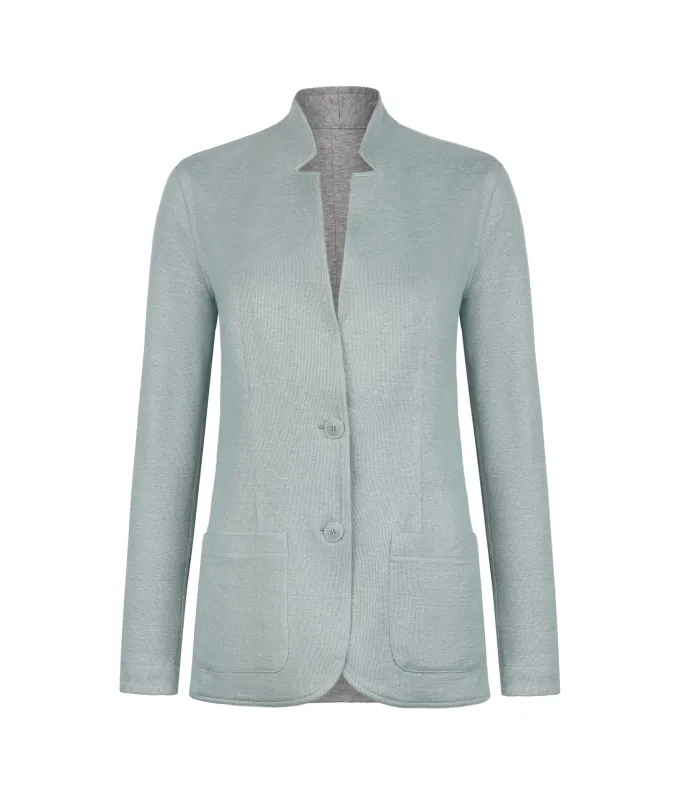 Giacca reversibile in lino e cotone