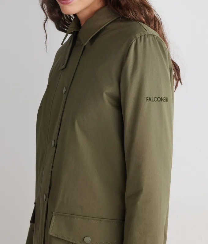 Giacca tecnica in cotone e cashmere