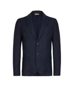 Giacca waffle in lino cotone