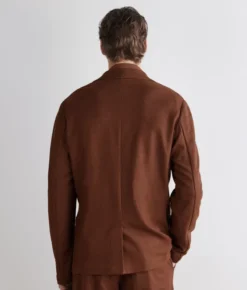Giacca waffle in lino cotone