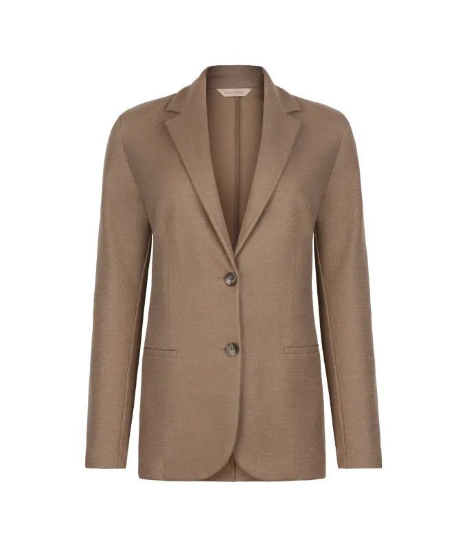 Giacca waffle in lino cotone