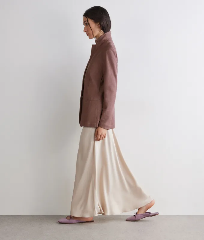 Giacca waffle in lino cotone