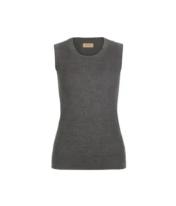 Gilet a costina in Cashmere Ultrafine