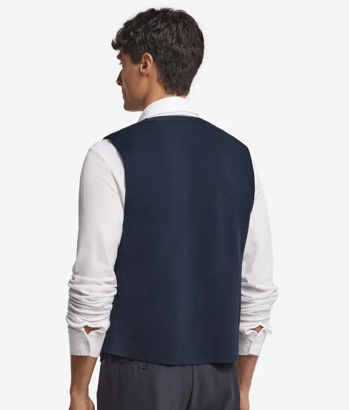 Gilet con bottoni in lana