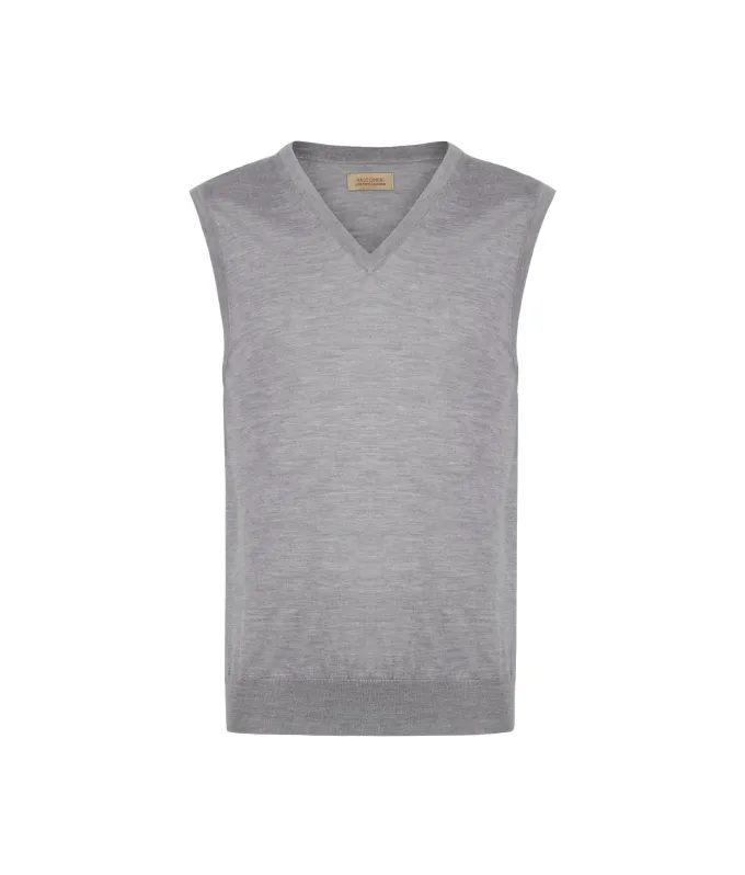 Gilet con scollo a V in Cashmere Ultrafine
