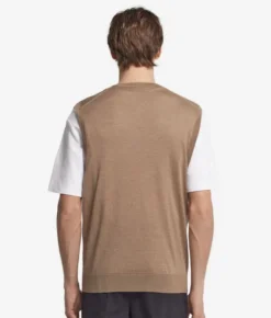 Gilet con scollo a V in Cashmere Ultrafine