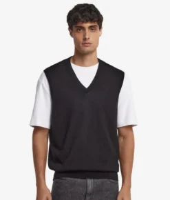 Gilet con scollo a V in Cashmere Ultrafine