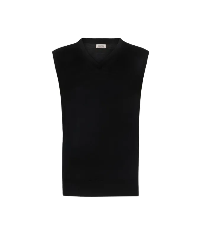 Gilet con scollo a V in Cashmere Ultrafine