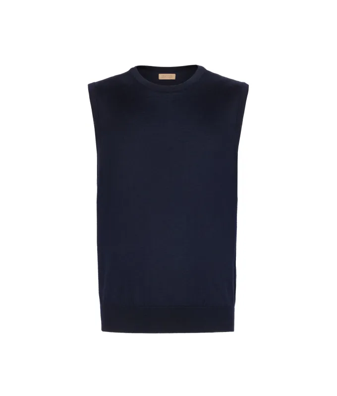 Gilet girocollo in Cashmere Ultrafine