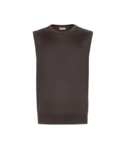 Gilet girocollo in Cashmere Ultrafine