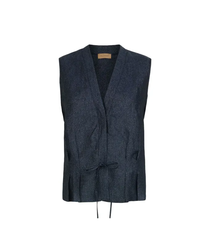 Gilet in lino lamè