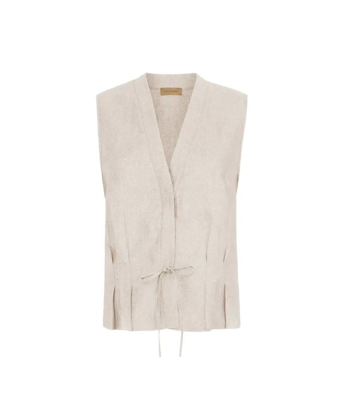 Gilet in lino lamè