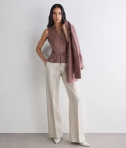 Gilet in lino lamè