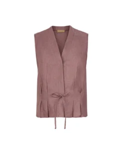 Gilet in lino lamè