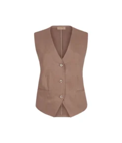 Gilet in lino viscosa