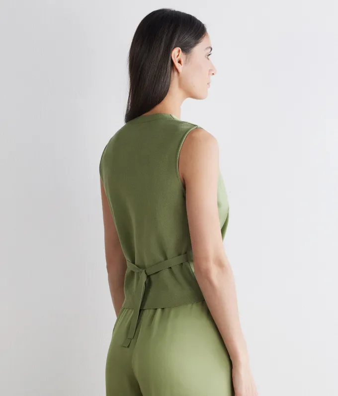 Gilet in raso opaco
