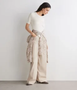 Girocollo a maniche corte in Cashmere Silkfine