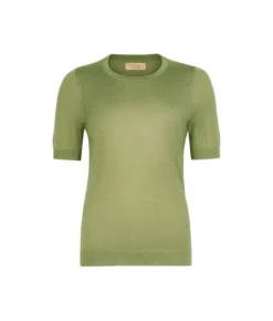 Girocollo a maniche corte in Cashmere Silkfine