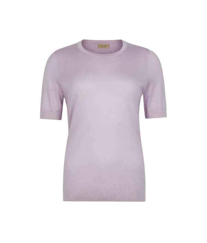 Girocollo a maniche corte in Cashmere Silkfine