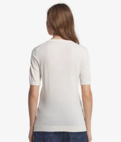 Girocollo a maniche corte in Cashmere Ultrafine