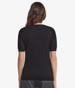 Girocollo a maniche corte in Cashmere Ultrafine