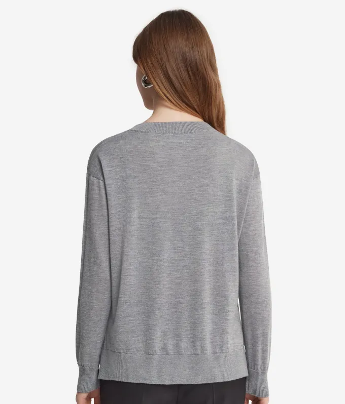 Girocollo con spacchi in Cashmere Ultrafine