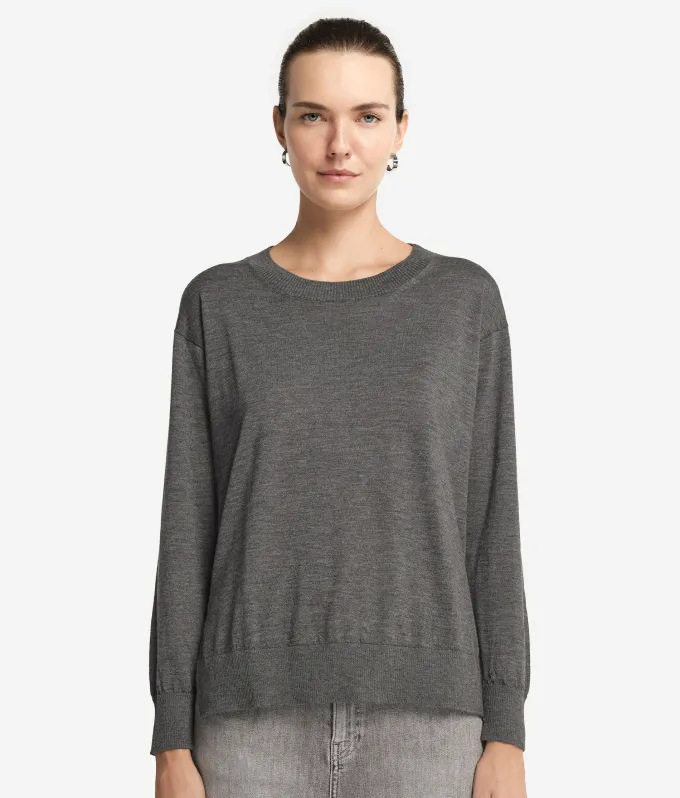 Girocollo con spacchi in Cashmere Ultrafine