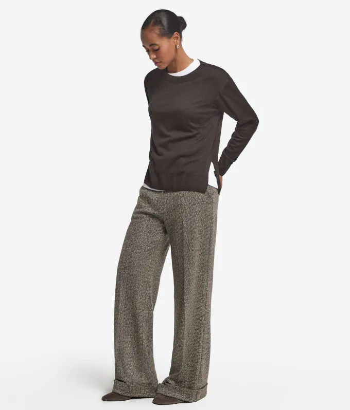 Girocollo con spacchi in Cashmere Ultrafine