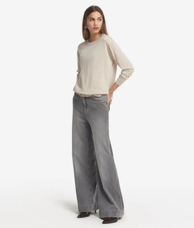 Girocollo con spacchi in Cashmere Ultrafine