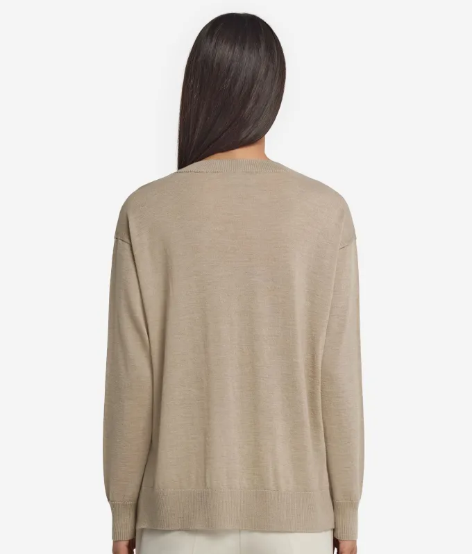 Girocollo con spacchi in Cashmere Ultrafine