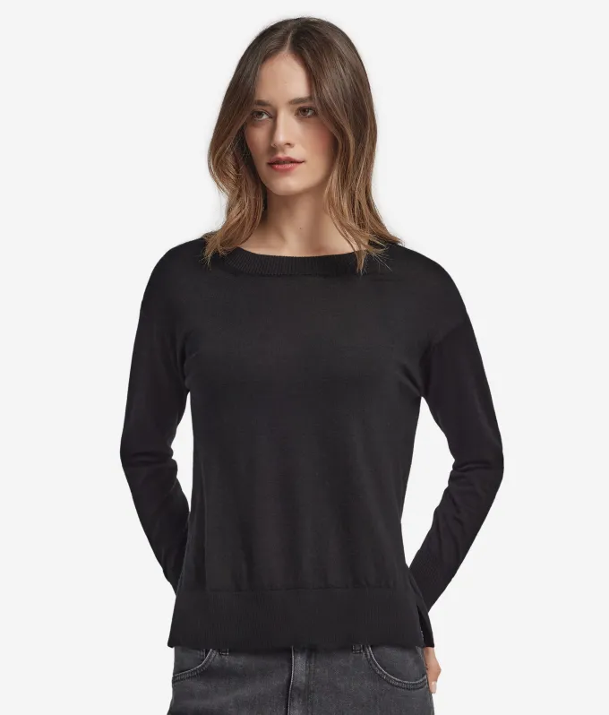 Girocollo con spacchi in Cashmere Ultrafine