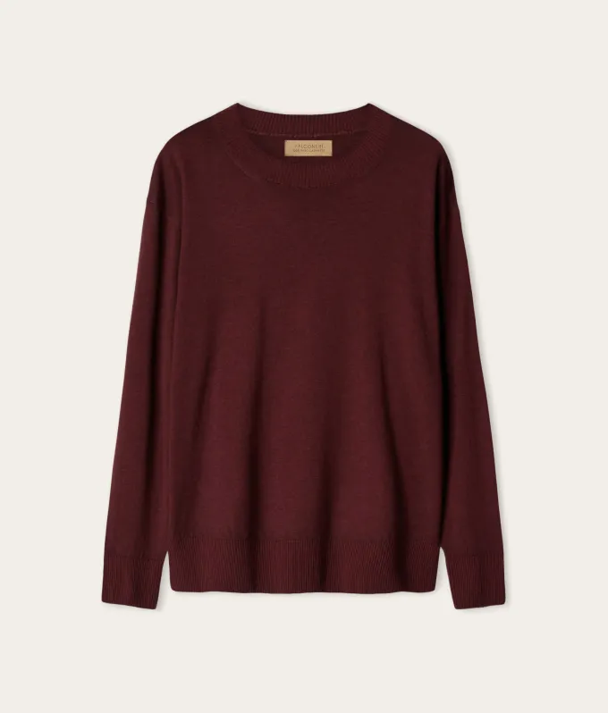 Girocollo con spacchi in Cashmere Ultrafine