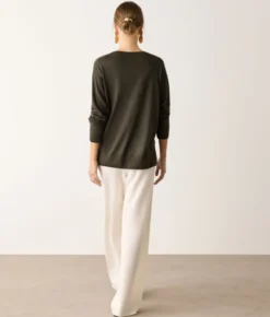 Girocollo con spacchi in Cashmere Ultrafine