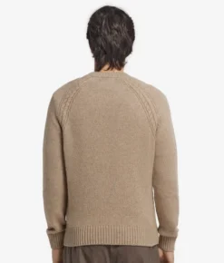 Girocollo con trecce in Ultrasoft Undyed Cashmere