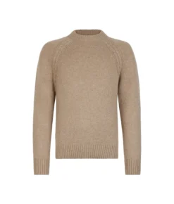 Girocollo con trecce in Ultrasoft Undyed Cashmere