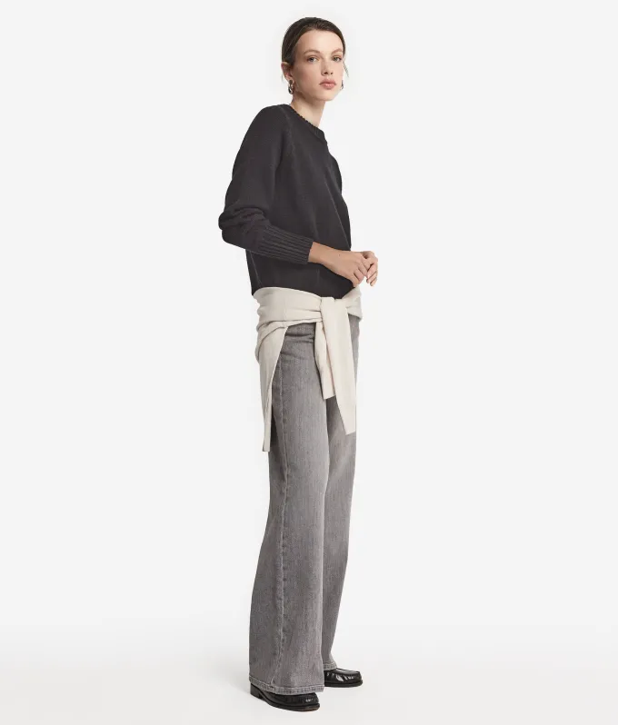 Girocollo in cashmere tricot