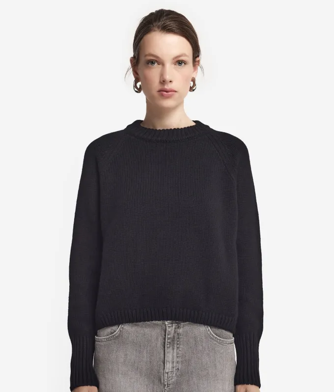 Girocollo in cashmere tricot
