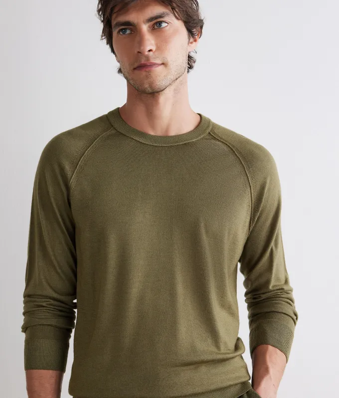 Girocollo manica raglan in Cashmere Ultrafine