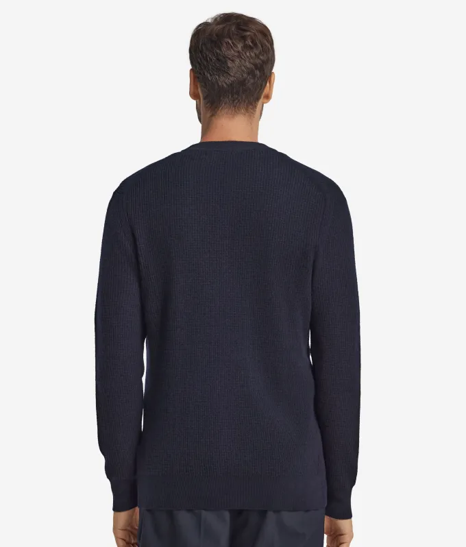 Girocollo punto waffle in Cashmere Ultrasoft
