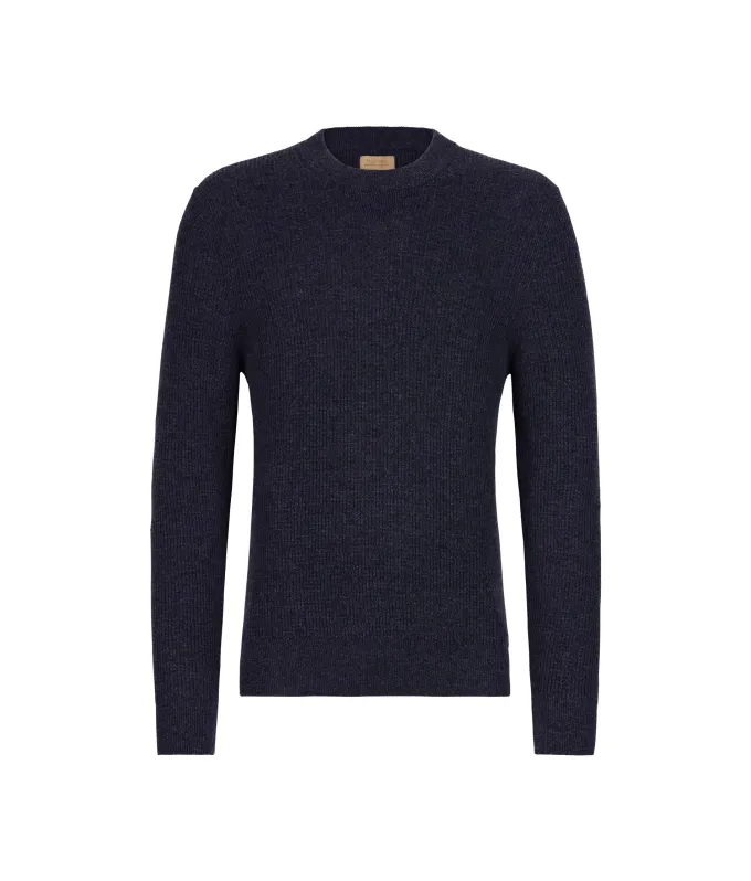 Girocollo punto waffle in Cashmere Ultrasoft
