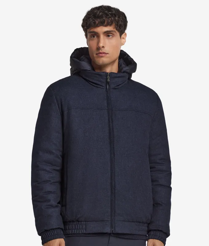 Giubbino reversibile in seta e cashmere