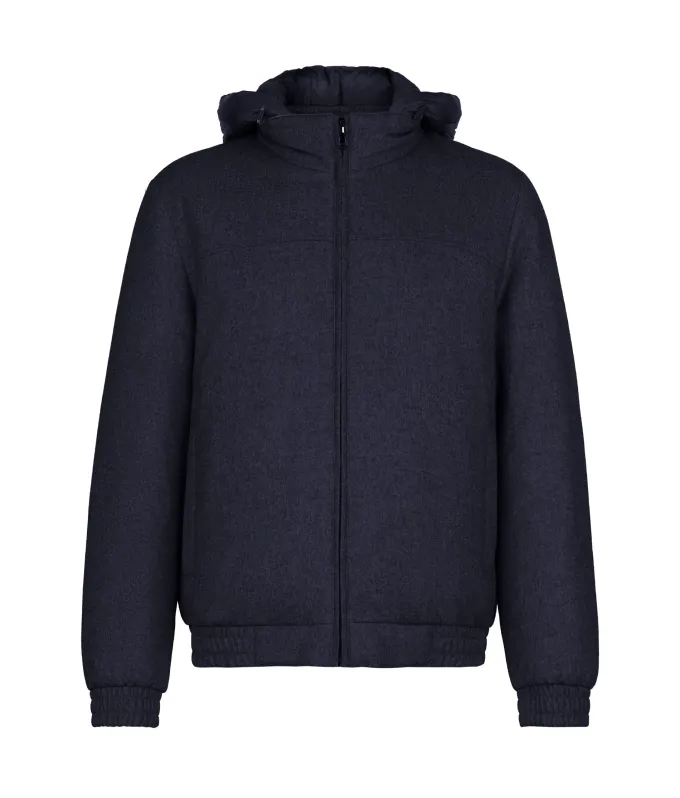 Giubbino reversibile in seta e cashmere