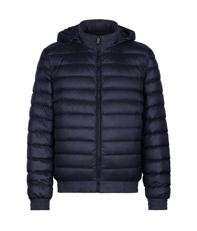 Giubbino reversibile in seta e cashmere