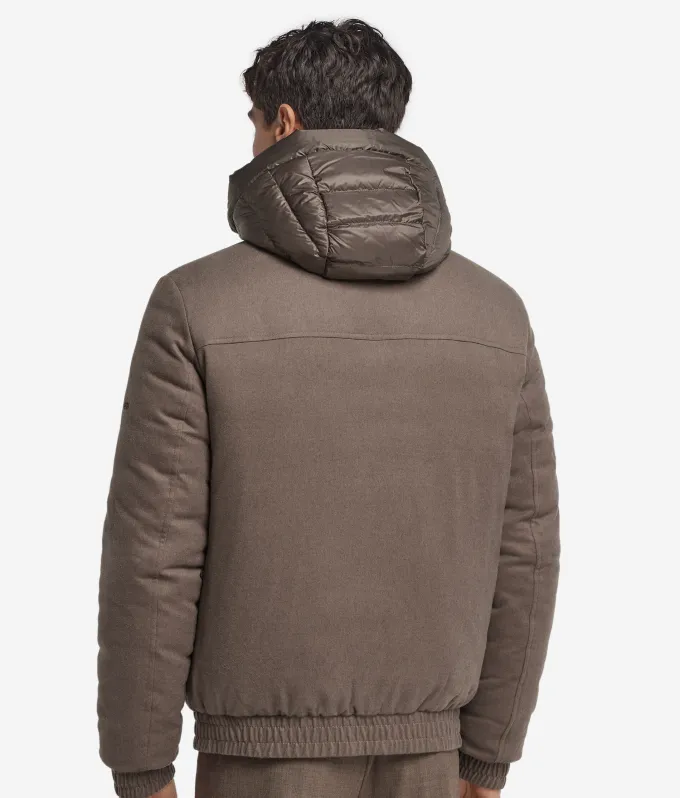 Giubbino reversibile in seta e cashmere