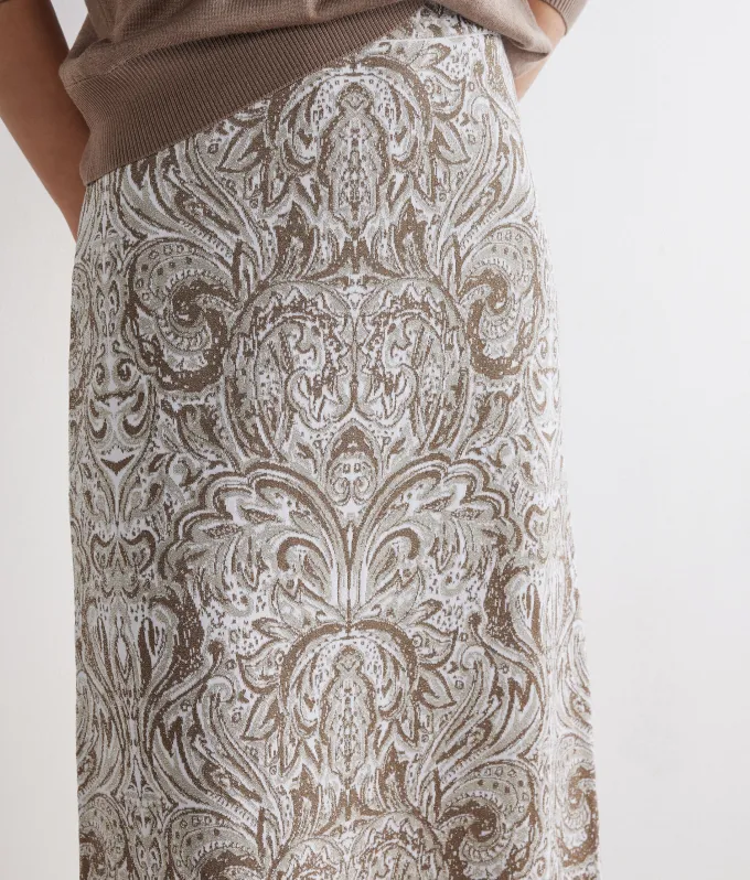 Gonna jacquard paisley