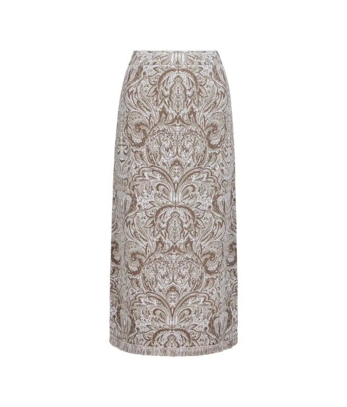 Gonna jacquard paisley