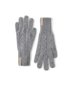 Guanti con intreccio in Cashmere Ultrasoft